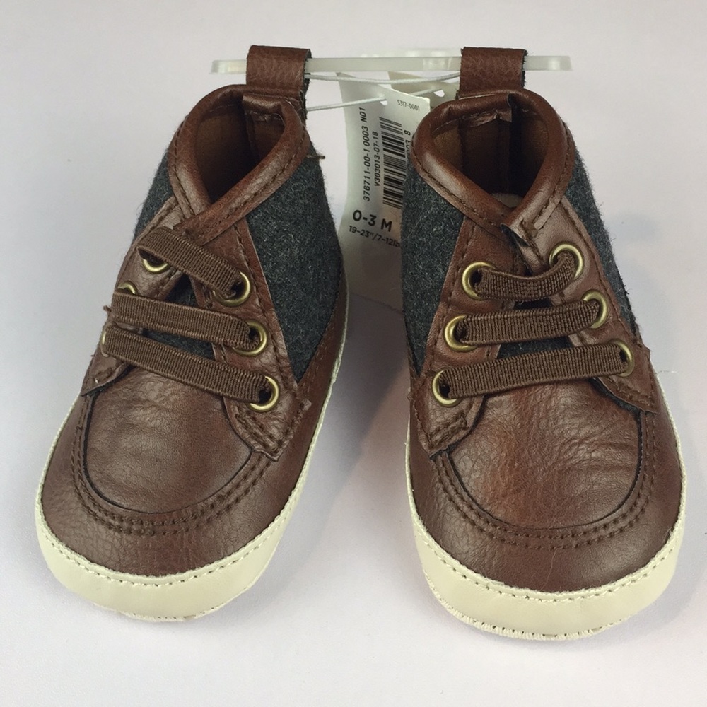 Old Navy Brown “Leather” High-tops 0-3M